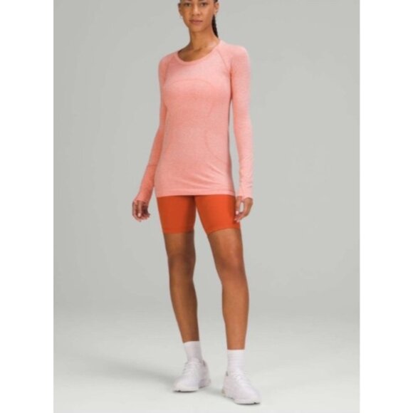 Lululemon Shirt Womens Size 2 Swiftly Tech Long Sleeve Peach ( Savannah Pink ) - Picture 1 of 12
